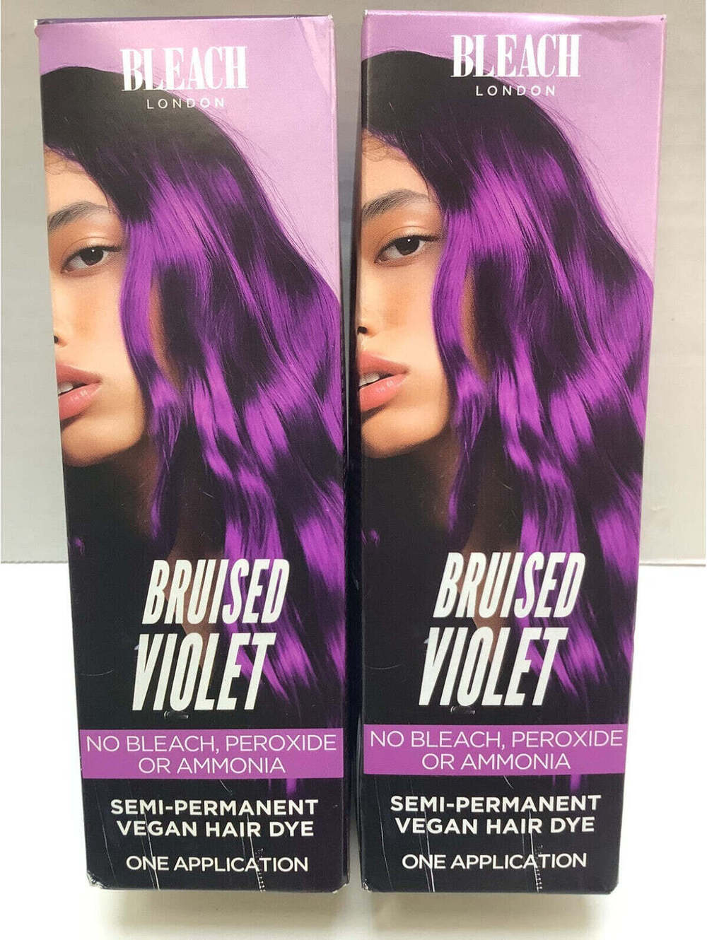 Bleach London Bruised Violet Semi-Permanent Vegan Hair Dye – 2 Pack